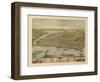 Hudson, Wisconsin - Panoramic Map-Lantern Press-Framed Art Print