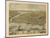 Hudson, Wisconsin - Panoramic Map-Lantern Press-Mounted Art Print