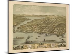 Hudson, Wisconsin - Panoramic Map-Lantern Press-Mounted Art Print