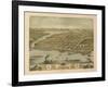 Hudson, Wisconsin - Panoramic Map-Lantern Press-Framed Art Print