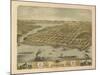 Hudson, Wisconsin - Panoramic Map-Lantern Press-Mounted Art Print