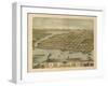 Hudson, Wisconsin - Panoramic Map-Lantern Press-Framed Art Print