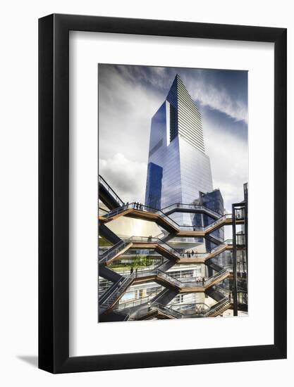 Hudson Yard with the Vessel, Manhattan, New York City-George Oze-Framed Photographic Print