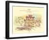 Hue, Vietnam. Imperial Citadel Gate. Hand Drawn Postcard in Retro Style-babayuka-Framed Art Print