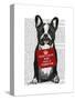 Hug a Frenchie-Fab Funky-Stretched Canvas