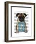 Hug a Pug-Fab Funky-Framed Art Print