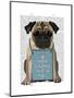 Hug a Pug-Fab Funky-Mounted Art Print