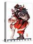 "Hug from Santa,"December 26, 1925-Joseph Christian Leyendecker-Stretched Canvas