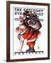 "Hug from Santa," Saturday Evening Post Cover, December 26, 1925-Joseph Christian Leyendecker-Framed Giclee Print