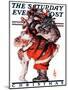 "Hug from Santa," Saturday Evening Post Cover, December 26, 1925-Joseph Christian Leyendecker-Mounted Giclee Print