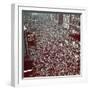 Huge Crowd Celebrating Ve Day in New York City During WWII-null-Framed Photographic Print