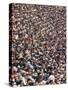 Huge Crowd of Baseball Fans Attending the World Series at the Los Angeles Coliseum-null-Stretched Canvas