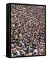 Huge Crowd of Baseball Fans Attending the World Series at the Los Angeles Coliseum-null-Framed Stretched Canvas
