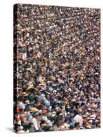 Huge Crowd of Baseball Fans Attending the World Series at the Los Angeles Coliseum-null-Stretched Canvas