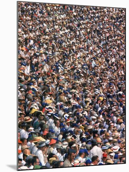 Huge Crowd of Baseball Fans Attending the World Series at the Los Angeles Coliseum-null-Mounted Photographic Print