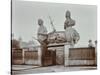 Huge Figureheads at Castles Ship Breaking Yard, Westminster, London, 1909-null-Stretched Canvas