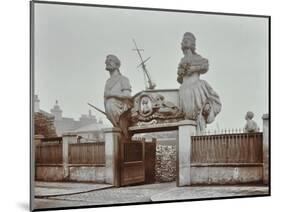 Huge Figureheads at Castles Ship Breaking Yard, Westminster, London, 1909-null-Mounted Photographic Print