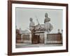 Huge Figureheads at Castles Ship Breaking Yard, Westminster, London, 1909-null-Framed Photographic Print