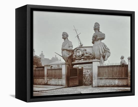 Huge Figureheads at Castles Ship Breaking Yard, Westminster, London, 1909-null-Framed Stretched Canvas