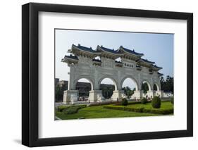 Huge Gate in Front of the Chiang Kai-Shek Memorial Hall, Taipei, Taiwan, Asia-Michael Runkel-Framed Photographic Print