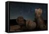 Huge Granite Boulders under Starry Skies, California-null-Framed Stretched Canvas