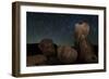 Huge Granite Boulders under Starry Skies, California-null-Framed Photographic Print