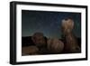 Huge Granite Boulders under Starry Skies, California-null-Framed Photographic Print