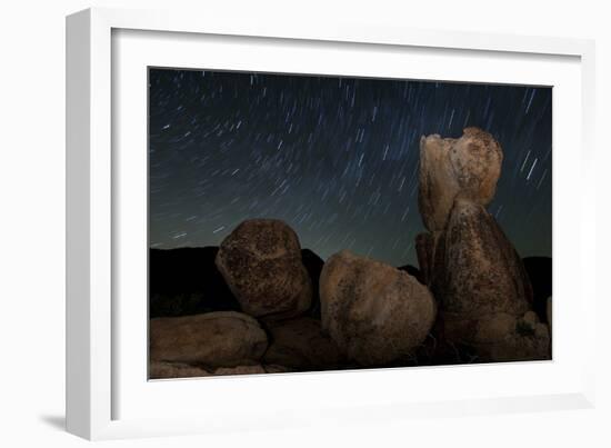 Huge Granite Boulders under Starry Skies, California-null-Framed Photographic Print
