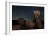 Huge Granite Boulders under Starry Skies, California-null-Framed Photographic Print