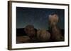 Huge Granite Boulders under Starry Skies, California-null-Framed Photographic Print