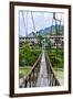 Huge Hanging Bridge in Banaue, Northern Luzon, Philippines, Southeast Asia, Asia-Michael Runkel-Framed Photographic Print