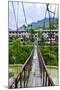 Huge Hanging Bridge in Banaue, Northern Luzon, Philippines, Southeast Asia, Asia-Michael Runkel-Mounted Photographic Print
