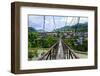 Huge Hanging Bridge in Banaue, Northern Luzon, Philippines, Southeast Asia, Asia-Michael Runkel-Framed Photographic Print