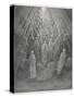 Huge Host of Angels Descend Through the Clouds in Paradise-Gustave Dor?-Stretched Canvas