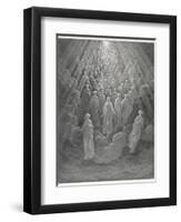 Huge Host of Angels Descend Through the Clouds in Paradise-Gustave Dor?-Framed Photographic Print