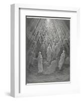 Huge Host of Angels Descend Through the Clouds in Paradise-Gustave Dor?-Framed Photographic Print