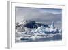 Huge Iceberg Amongst Sea Ice in the Yalour Islands-Michael Nolan-Framed Photographic Print