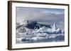 Huge Iceberg Amongst Sea Ice in the Yalour Islands-Michael Nolan-Framed Photographic Print