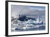 Huge Iceberg Amongst Sea Ice in the Yalour Islands-Michael Nolan-Framed Photographic Print