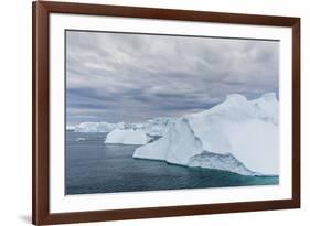 Huge Icebergs Calved from the Ilulissat Glacier, Ilulissat, Greenland, Polar Regions-Michael Nolan-Framed Photographic Print