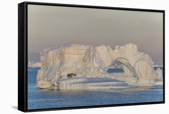 Huge Icebergs Calved from the Ilulissat Glacier, Ilulissat, Greenland, Polar Regions-Michael Nolan-Framed Stretched Canvas