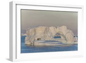 Huge Icebergs Calved from the Ilulissat Glacier, Ilulissat, Greenland, Polar Regions-Michael Nolan-Framed Photographic Print