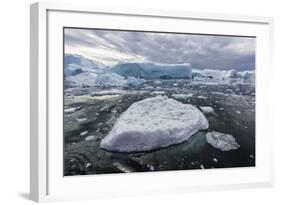 Huge Icebergs Calved from the Ilulissat Glacier, Ilulissat, Greenland, Polar Regions-Michael Nolan-Framed Photographic Print