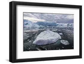 Huge Icebergs Calved from the Ilulissat Glacier, Ilulissat, Greenland, Polar Regions-Michael Nolan-Framed Photographic Print