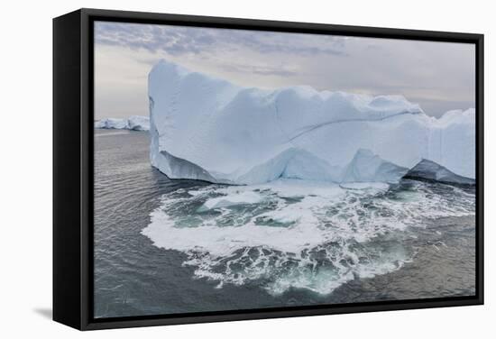 Huge Icebergs Calving from the Ilulissat Glacier, Ilulissat, Greenland, Polar Regions-Michael Nolan-Framed Stretched Canvas