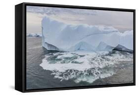 Huge Icebergs Calving from the Ilulissat Glacier, Ilulissat, Greenland, Polar Regions-Michael Nolan-Framed Stretched Canvas