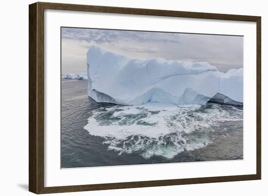 Huge Icebergs Calving from the Ilulissat Glacier, Ilulissat, Greenland, Polar Regions-Michael Nolan-Framed Photographic Print