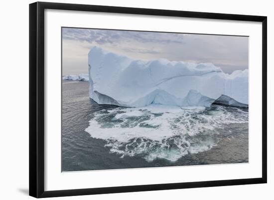 Huge Icebergs Calving from the Ilulissat Glacier, Ilulissat, Greenland, Polar Regions-Michael Nolan-Framed Photographic Print