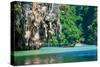 Huge Limestone Cliff in the Phang Nga Bay, Thailand-perszing1982-Stretched Canvas