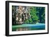 Huge Limestone Cliff in the Phang Nga Bay, Thailand-perszing1982-Framed Photographic Print